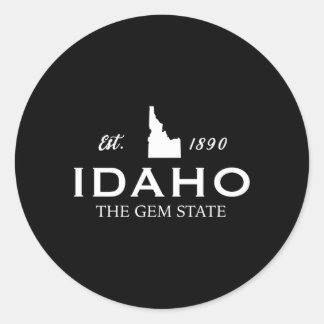 Sticker Rond Idaho
