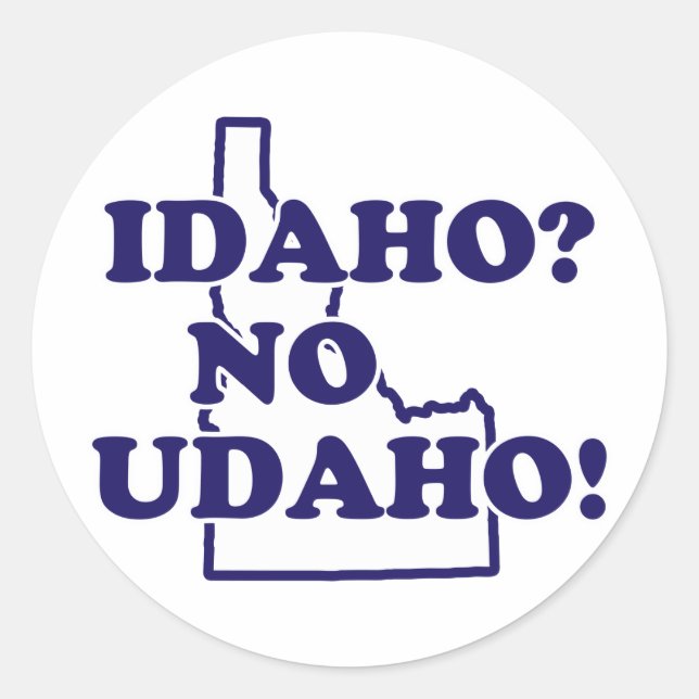 Sticker Rond Idaho No Udaho (Devant)