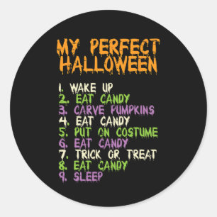Sticker Rond Idéal Halloween Manger Candy Costume Garçons Fille
