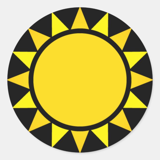 Sticker Rond Idéal Sun Emoji (Devant)