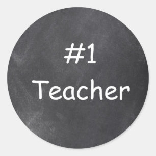 Sticker Rond Idée cadeau conception tableau noir enseignant #1