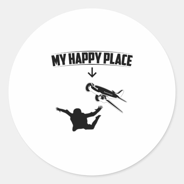 Sticker Rond Idée cadeau Skydiving | Skydiver Skydive Sport (Devant)