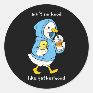 Sticker Rond Idée hilarante de canard ou d'oie pour la fête des