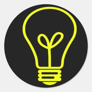 Sticker Rond Idée lumineuse