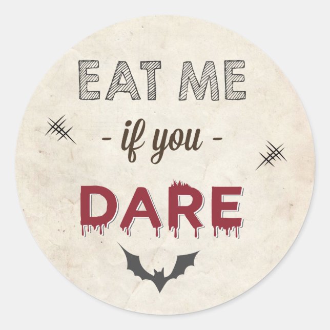 Sticker Rond Idée préférée pour la fête d'Halloween ou le sac d (Devant)