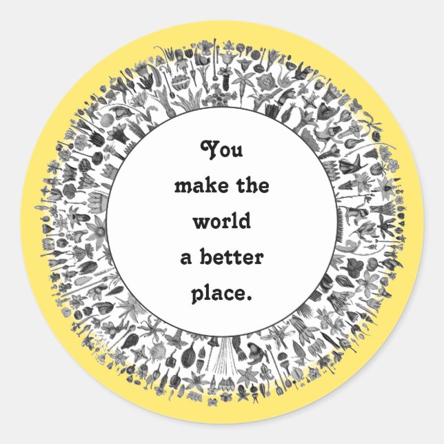 Sticker Rond Idées Cadeaux Bénévoles (Devant)