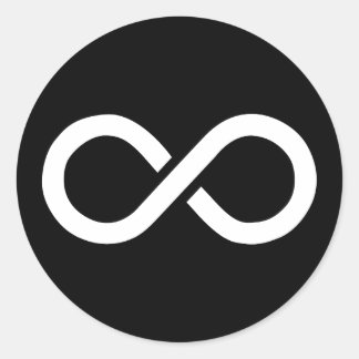Sticker Rond Idéologie de l'infini