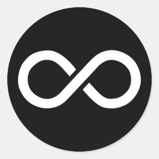 Sticker Rond Idéologie de l'infini