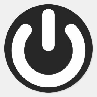 Sticker Rond Idéologie du pouvoir geek