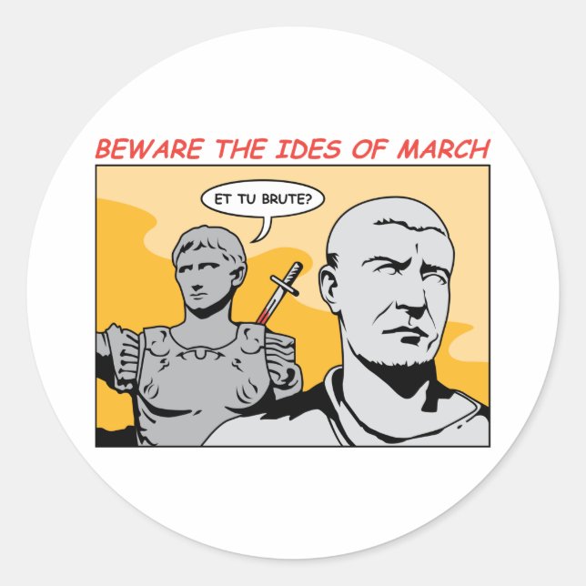 Sticker Rond Ides de mars (Devant)