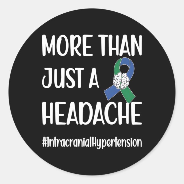 Sticker Rond Iih Guerrier Idiopathique Hypertension Intracrania (Devant)