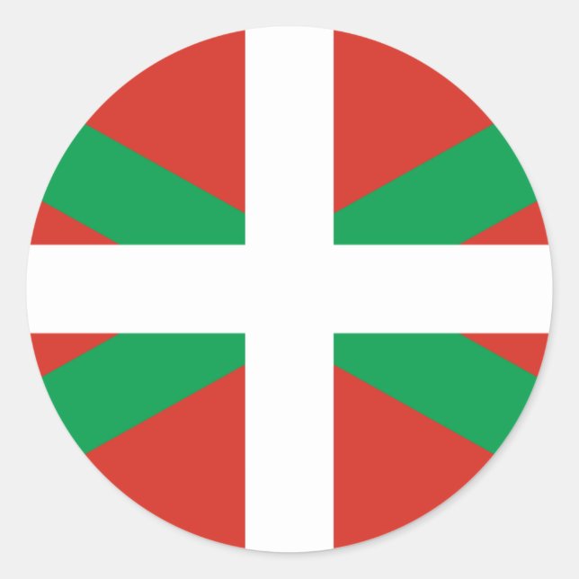STICKER ROND IKURRIÑA DRAPEAU BASQUE EUSKADI FLAG VASCA (Devant)