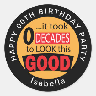 Sticker Rond Il a fallu 000 ans pour regarder ce bon - 00ème - 