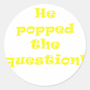 Sticker Rond Il a sauté la question