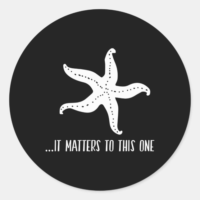 Sticker Rond Il Est Important Pour Ce Starfish Stor Inspiré (Devant)