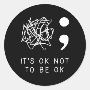 Sticker Rond Il Est Ok De Ne Pas Être D'Accord Sensibilisation