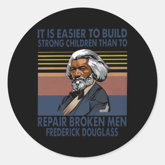 Sticker Rond Il Est Plus Facile De Construire Des Enfants Forts (Devant)