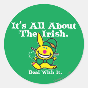 Sticker Rond Il est tout au sujet de l'irlandais (le vert)