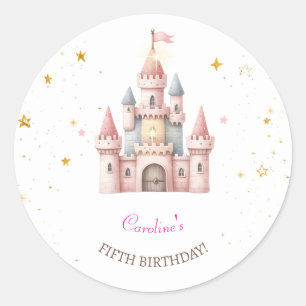 Sticker Rond Il était une fois, Anniversaire de Princesse
