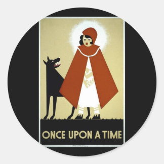 Sticker Rond Il était une fois - Poster de WPA -