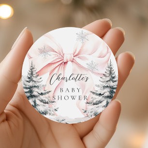 Sticker Rond Il fait froid à l'extérieur du Baby shower de la B