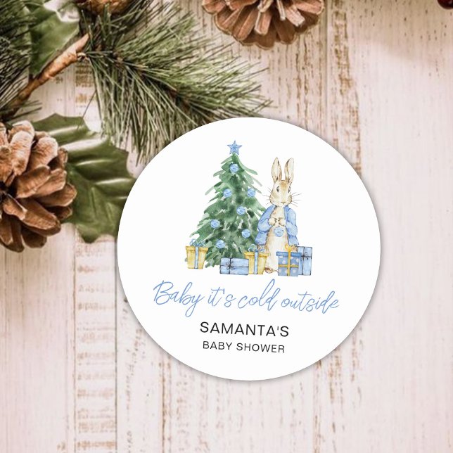 Sticker Rond Il fait froid dehors (Créateur téléchargé)