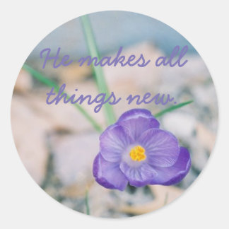 Sticker Rond Il fait tout nouveau
