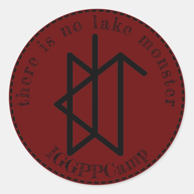 Sticker Rond Il n'y a pas de monstre IGGPPCamp Lake (Devant)
