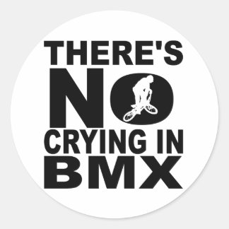 Sticker Rond Il n'y a pas de pleurs dans BMX