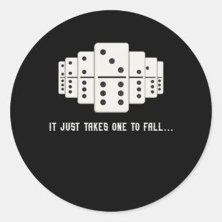 Sticker Rond Il suffit d'une à tomber Tiles Puzzler jeu cadeau