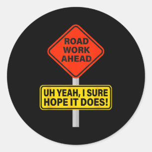 Sticker Rond Il Vigne Espoir Je Route Fait Devant Travail Trava