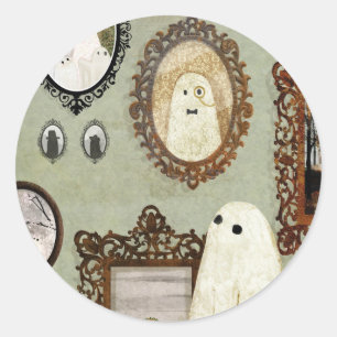 Sticker Rond Il y a un fantôme dans la Galerie du Portrait