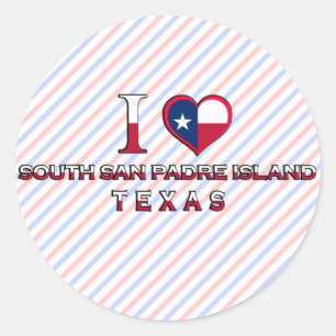 Sticker Rond Île du sud d'aumônier de San, le Texas