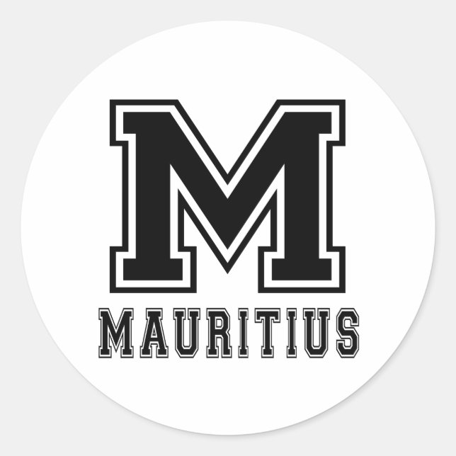 Sticker Rond Ile Maurice (Devant)