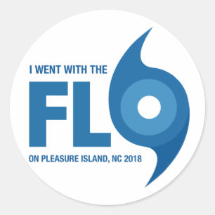 Sticker Rond Île OR de plaisir de Florence d'ouragan