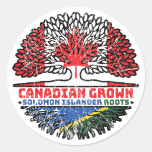 Sticker Rond Îles Salomon Île Salomon Canada Canada