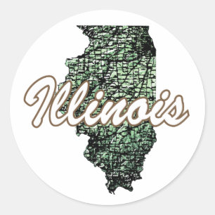 Sticker Rond Illinois