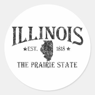 Sticker Rond Illinois