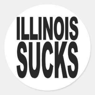 Sticker Rond Illinois Sucks