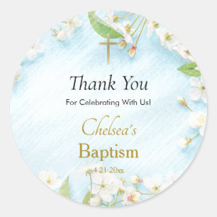 Sticker Rond Illumination Baptême chrétien orthodoxe