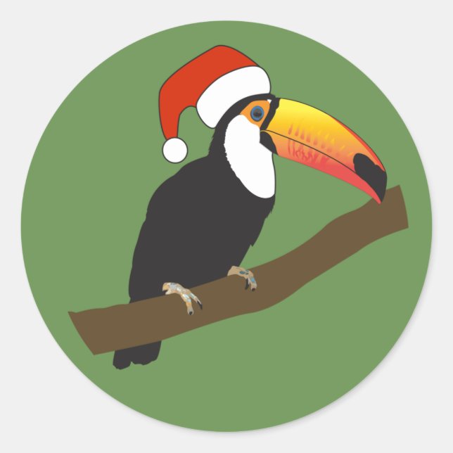 Sticker Rond illusima Christmas Toucan (Devant)