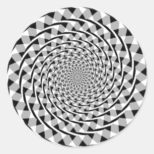 Sticker Rond Illusion en spirale de Fraser