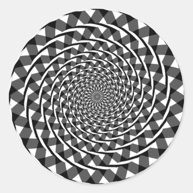 Sticker Rond illusion spirale Fraser (Devant)