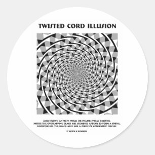 Sticker Rond Illusion tordue de corde (spirale fausse)