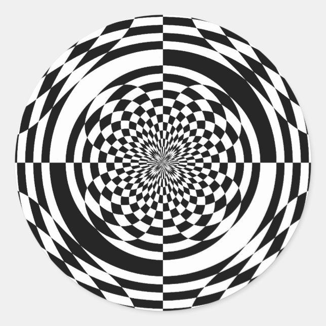 Sticker Rond Illusions optiques (Devant)