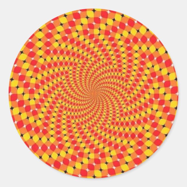 Sticker Rond Illusions optiques vortex (Devant)