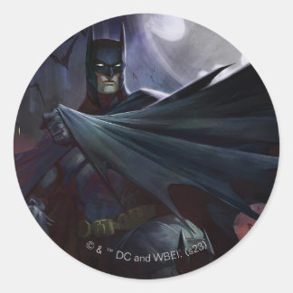 Sticker Rond Illustration de Batman sur la crise infinie
