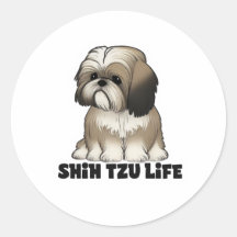 Illustration de chien mignon - Vie de Shih Tzu
