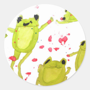 Sticker Rond Illustration de la grenouille mûre