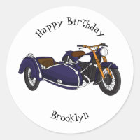 Illustration de moto pourpre Sidecar